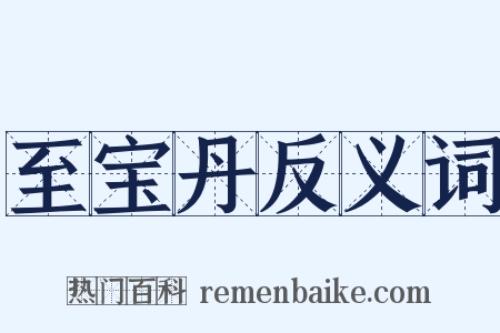 至宝丹反义词是什么意思的图片